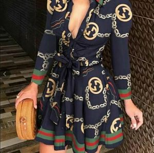 Dark blue long sleeve dress Size L